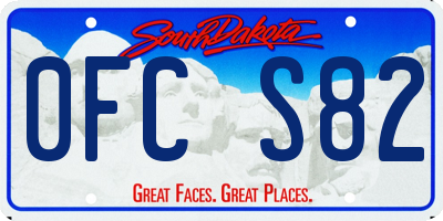 SD license plate 0FCS82