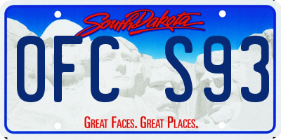 SD license plate 0FCS93