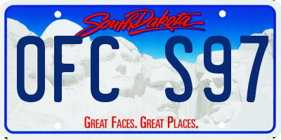 SD license plate 0FCS97