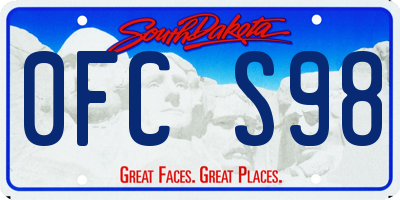 SD license plate 0FCS98