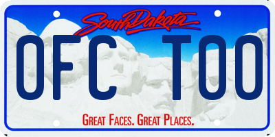 SD license plate 0FCT00