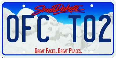 SD license plate 0FCT02