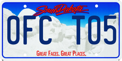 SD license plate 0FCT05