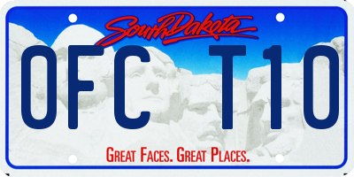 SD license plate 0FCT10