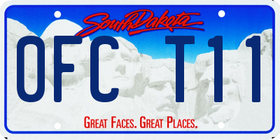 SD license plate 0FCT11