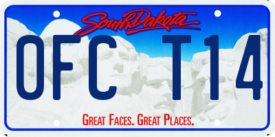 SD license plate 0FCT14