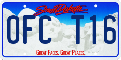 SD license plate 0FCT16