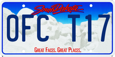 SD license plate 0FCT17