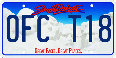 SD license plate 0FCT18