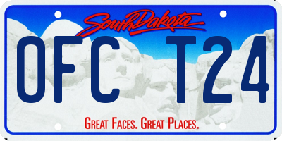 SD license plate 0FCT24