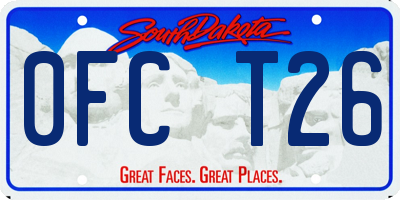 SD license plate 0FCT26