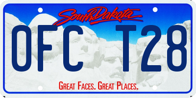 SD license plate 0FCT28