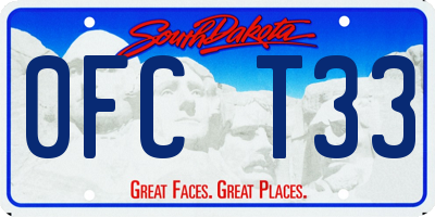 SD license plate 0FCT33