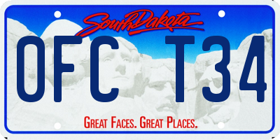 SD license plate 0FCT34