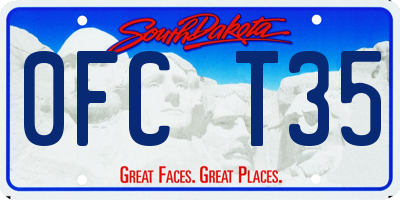 SD license plate 0FCT35