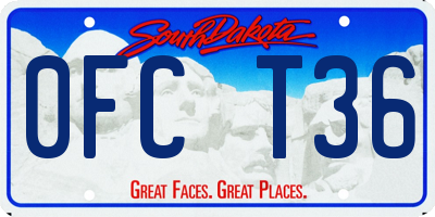 SD license plate 0FCT36