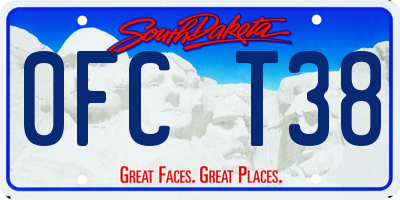 SD license plate 0FCT38