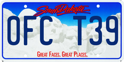 SD license plate 0FCT39