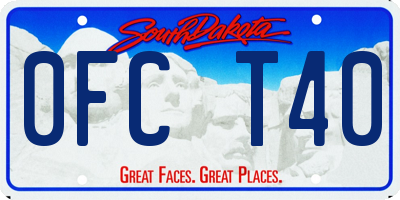 SD license plate 0FCT40
