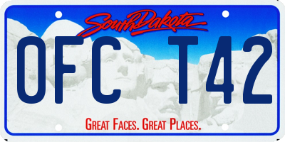 SD license plate 0FCT42