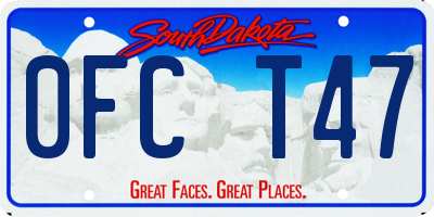 SD license plate 0FCT47