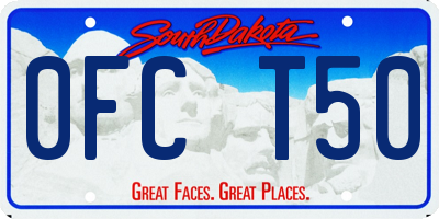 SD license plate 0FCT50