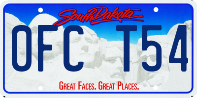 SD license plate 0FCT54