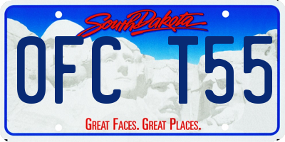 SD license plate 0FCT55