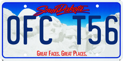 SD license plate 0FCT56
