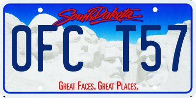 SD license plate 0FCT57