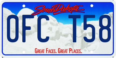SD license plate 0FCT58