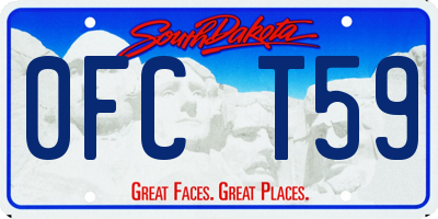 SD license plate 0FCT59