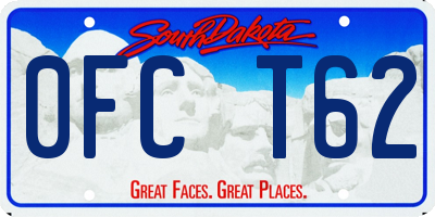 SD license plate 0FCT62