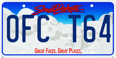 SD license plate 0FCT64