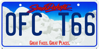 SD license plate 0FCT66
