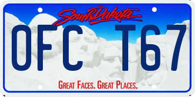 SD license plate 0FCT67