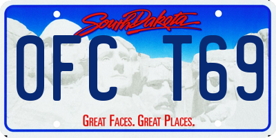 SD license plate 0FCT69