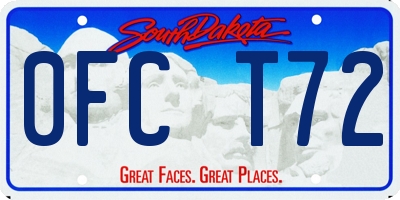 SD license plate 0FCT72