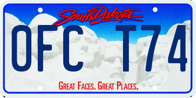 SD license plate 0FCT74