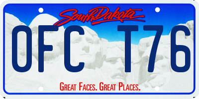 SD license plate 0FCT76