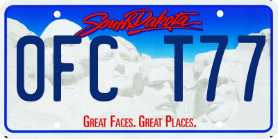 SD license plate 0FCT77