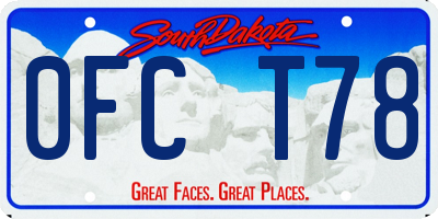 SD license plate 0FCT78