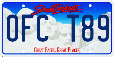 SD license plate 0FCT89