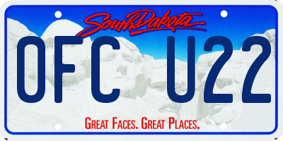 SD license plate 0FCU22