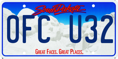 SD license plate 0FCU32