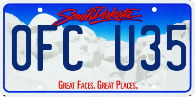 SD license plate 0FCU35