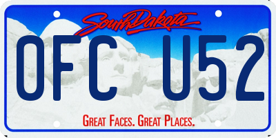 SD license plate 0FCU52