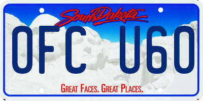 SD license plate 0FCU60