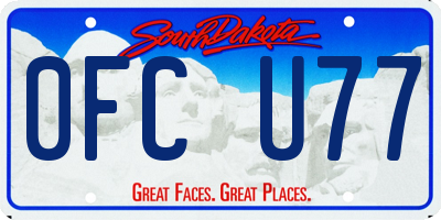 SD license plate 0FCU77
