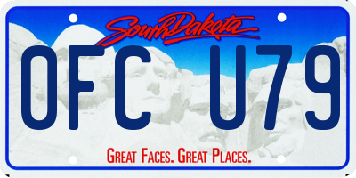 SD license plate 0FCU79